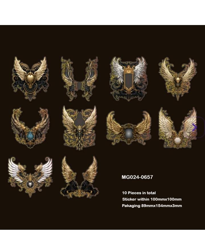 Gilded Mythology Design 1 Sticker - 10pcs