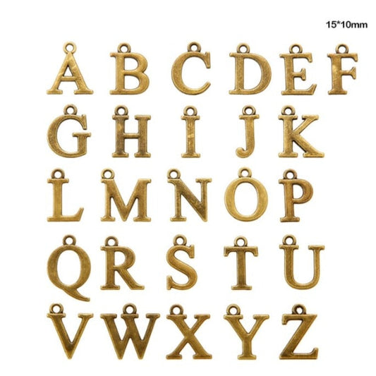 A - Z Pendant gold- 15x10mm