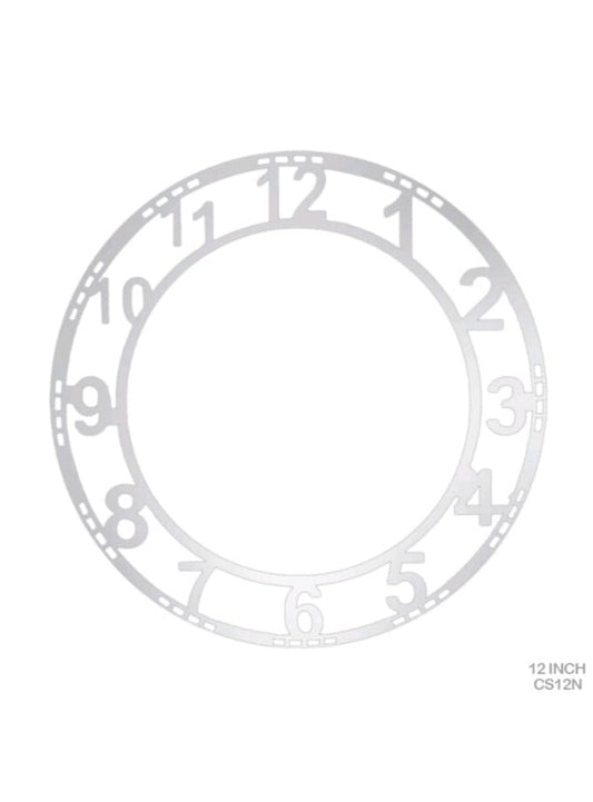 Acrylic Clock Silver 10" Number