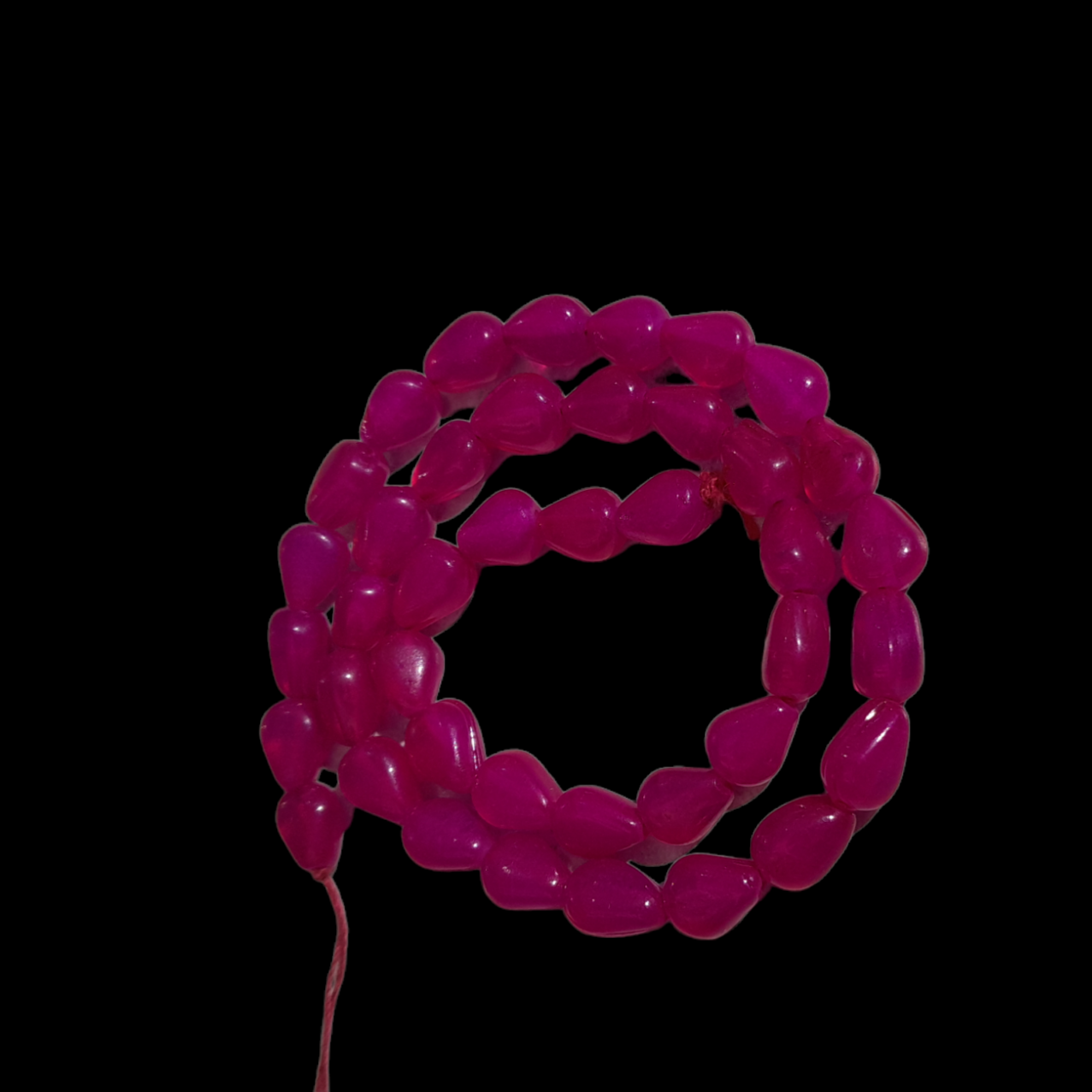 Acrylic Flat Drop Beads Transparent