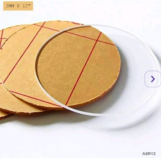 Acrylic Sheet - 2mm thickness - 12" round