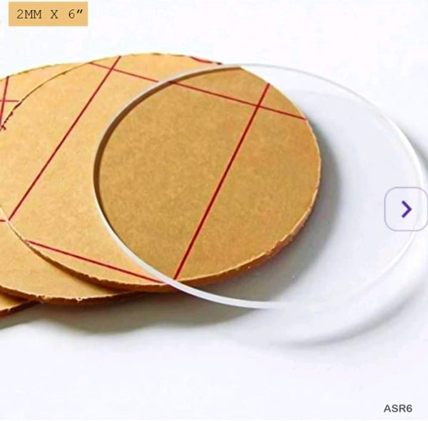 Acrylic Sheet - 2mm thickness - 6" round