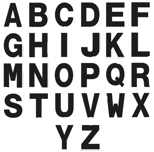 Acrylic cut alphabets 0.8" - Black