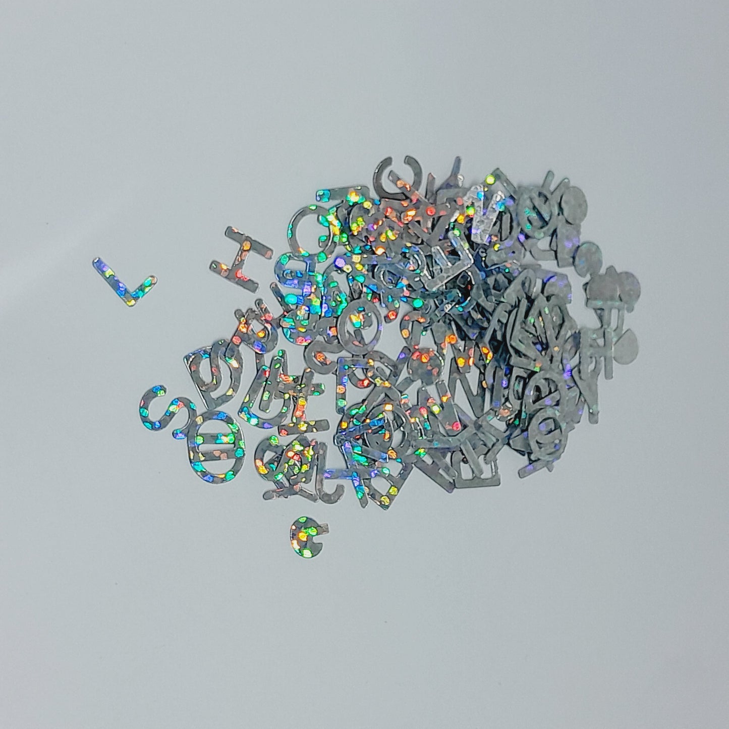 Alphabet Shape Holo Glitter