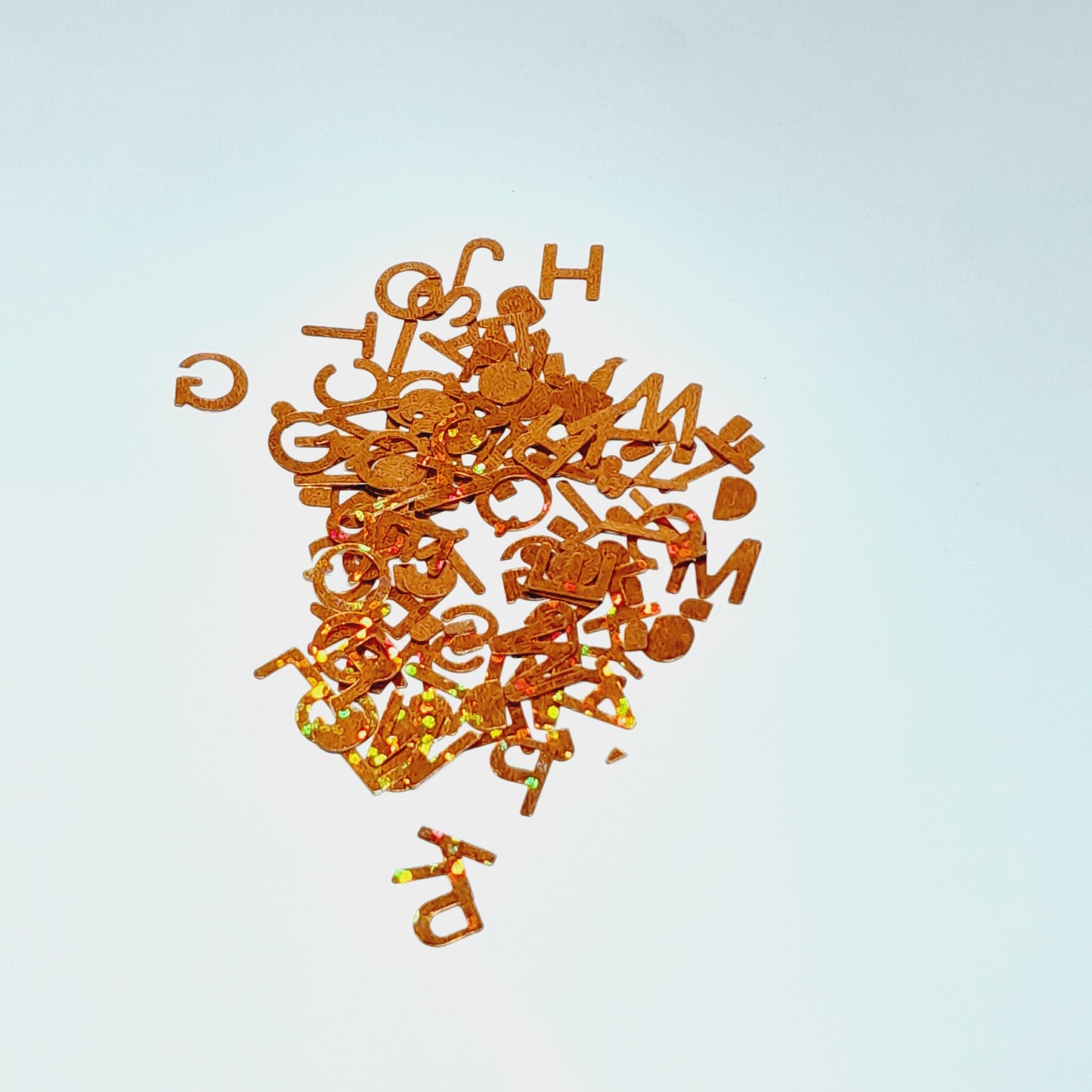Alphabet Shape Holo Glitter