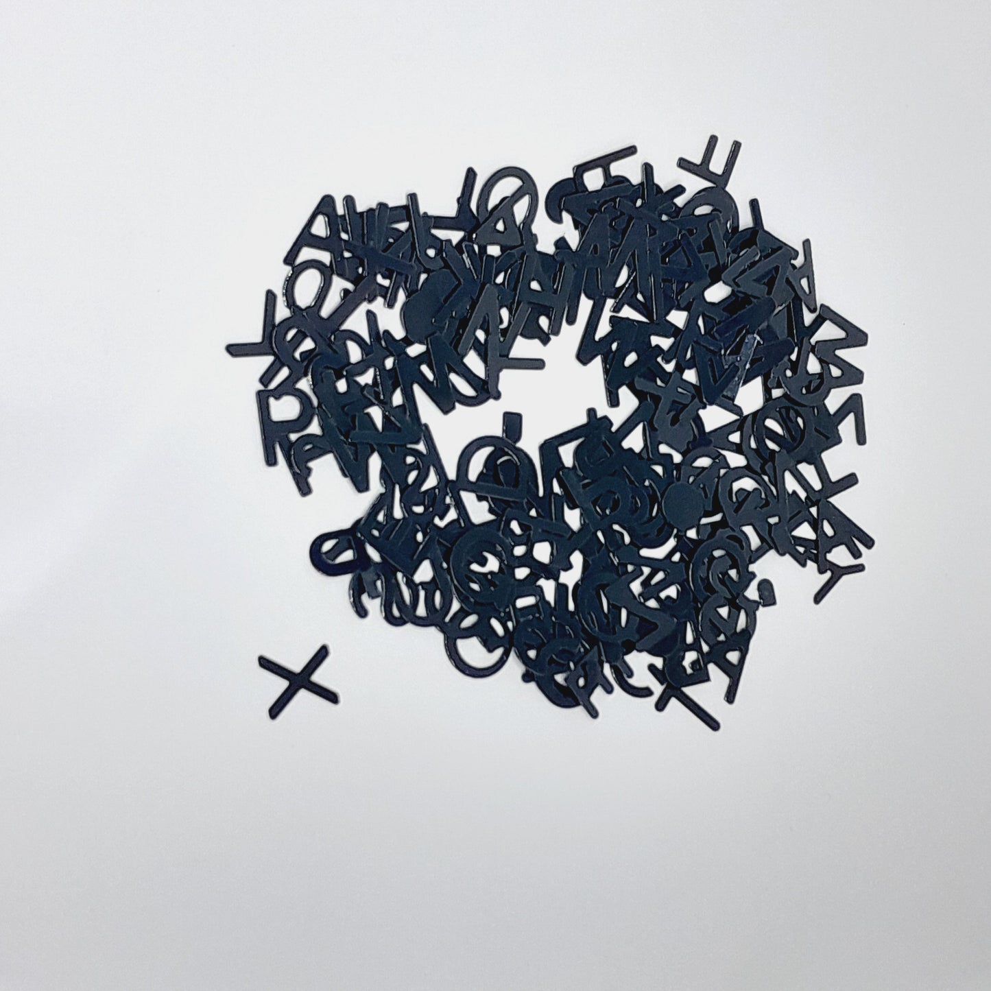 Alphabet Shape Holo Glitter