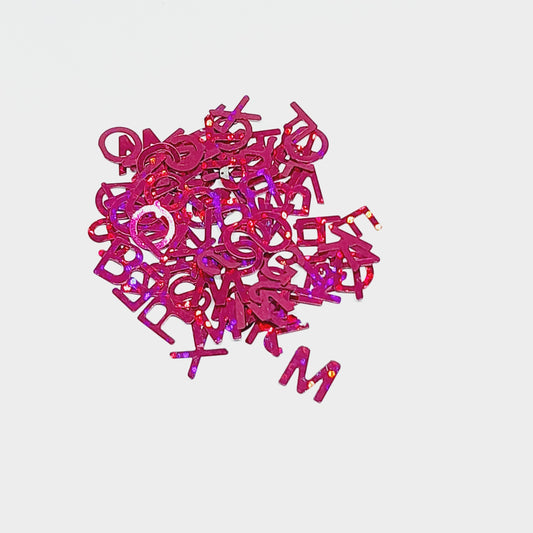 Alphabet Shape Holo Glitter