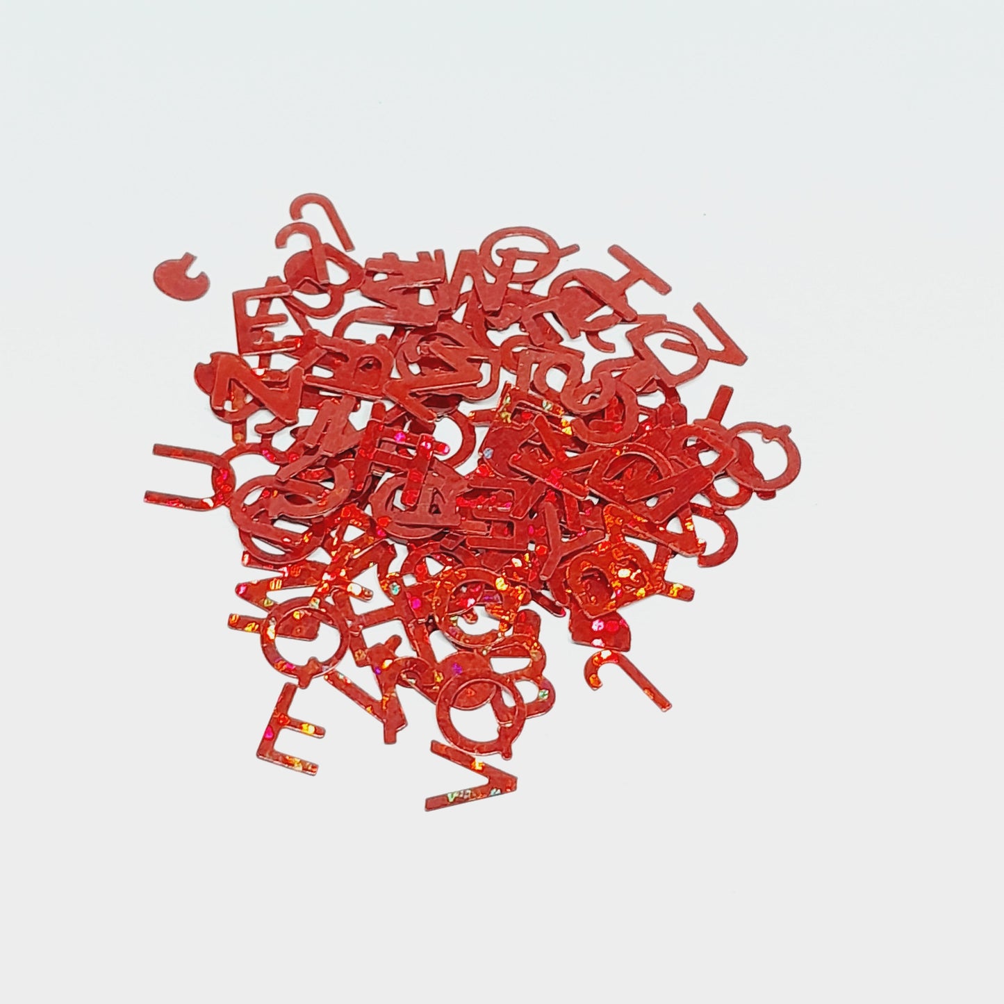 Alphabet Shape Holo Glitter