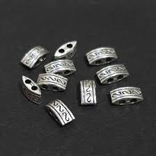 Antique Silver Spacer Beads 2 Hole