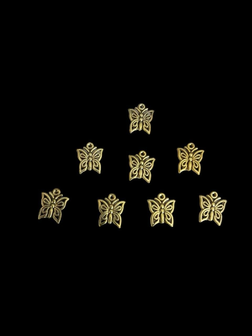 Antique gold Metal Charm - Butterfly