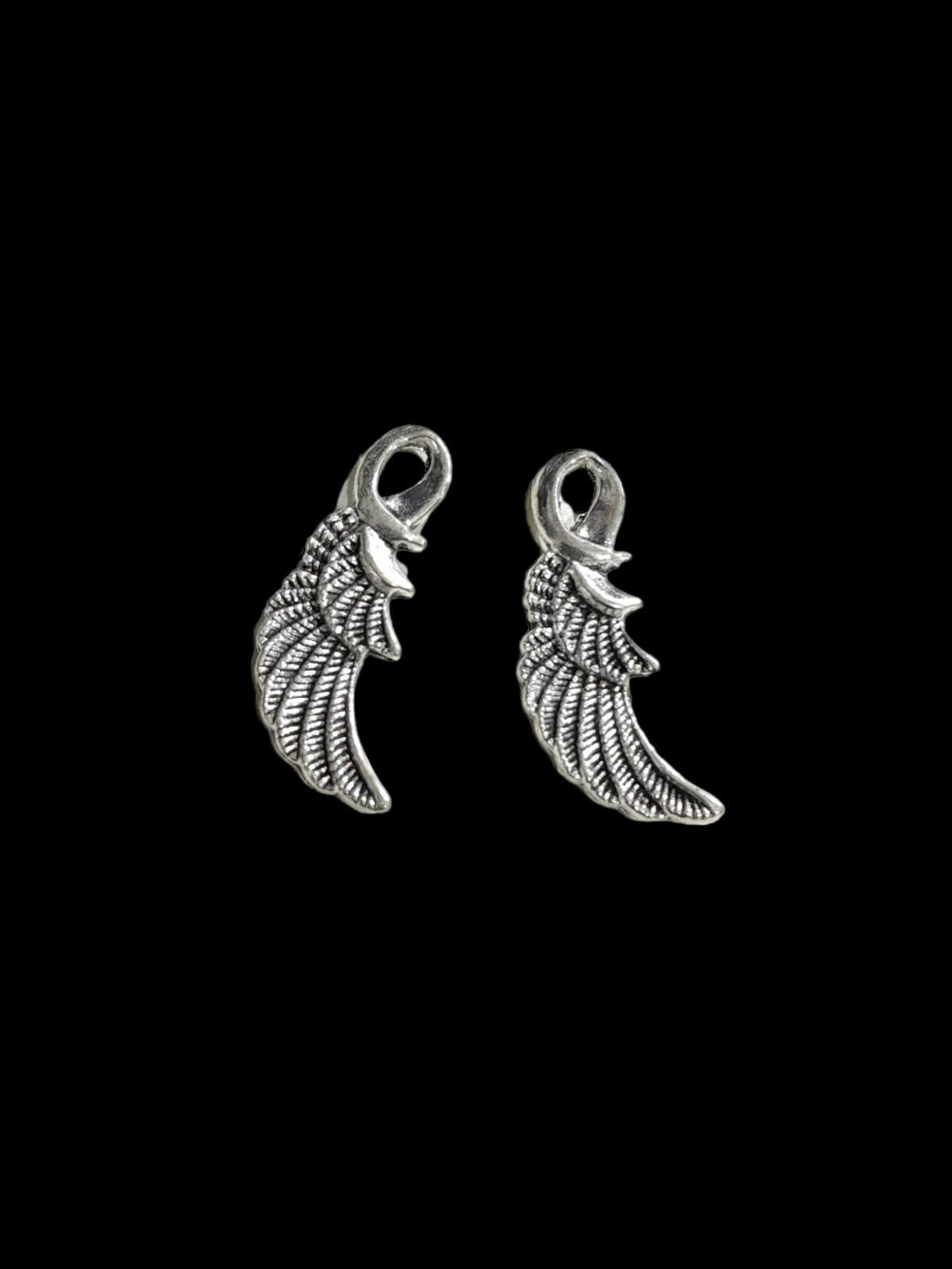 Antique silver Metal Charm - wings