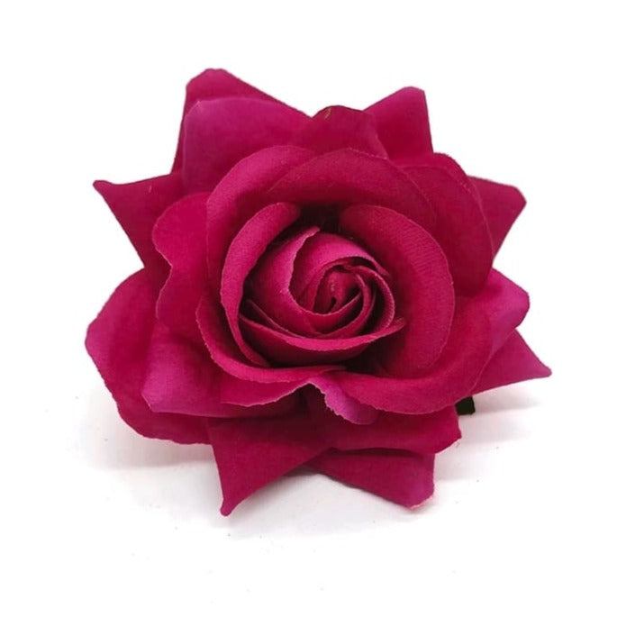 Artificial dark pink rose - 2"