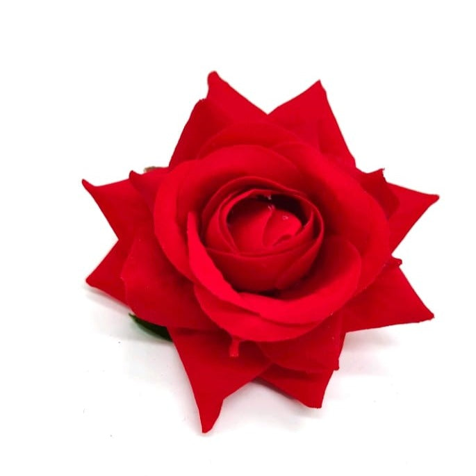 Artificial red rose - 2"