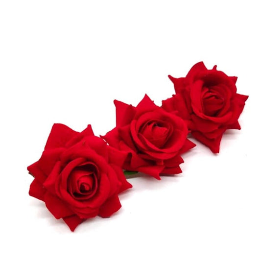 Artificial red rose - 2"