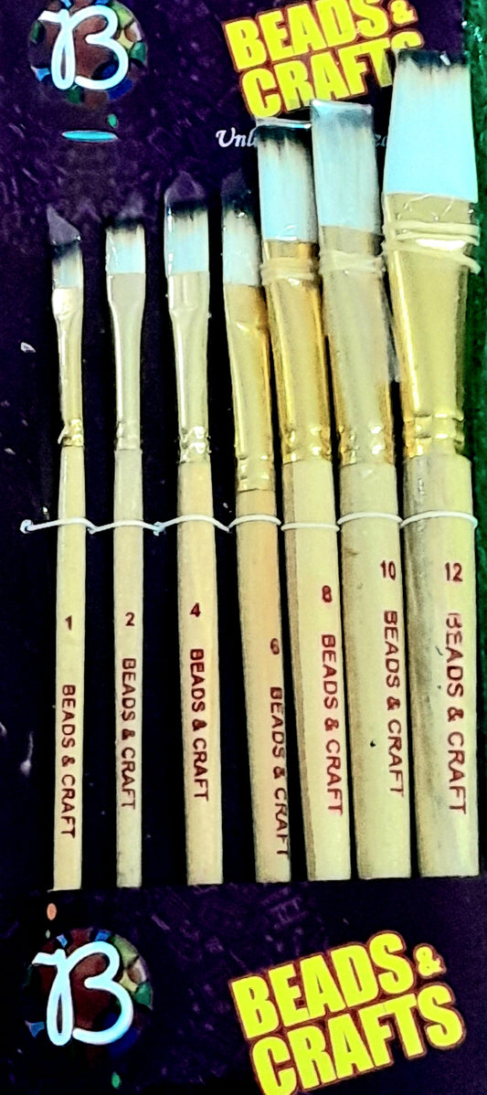 Artist Brush Set of 7 - Flat Brush