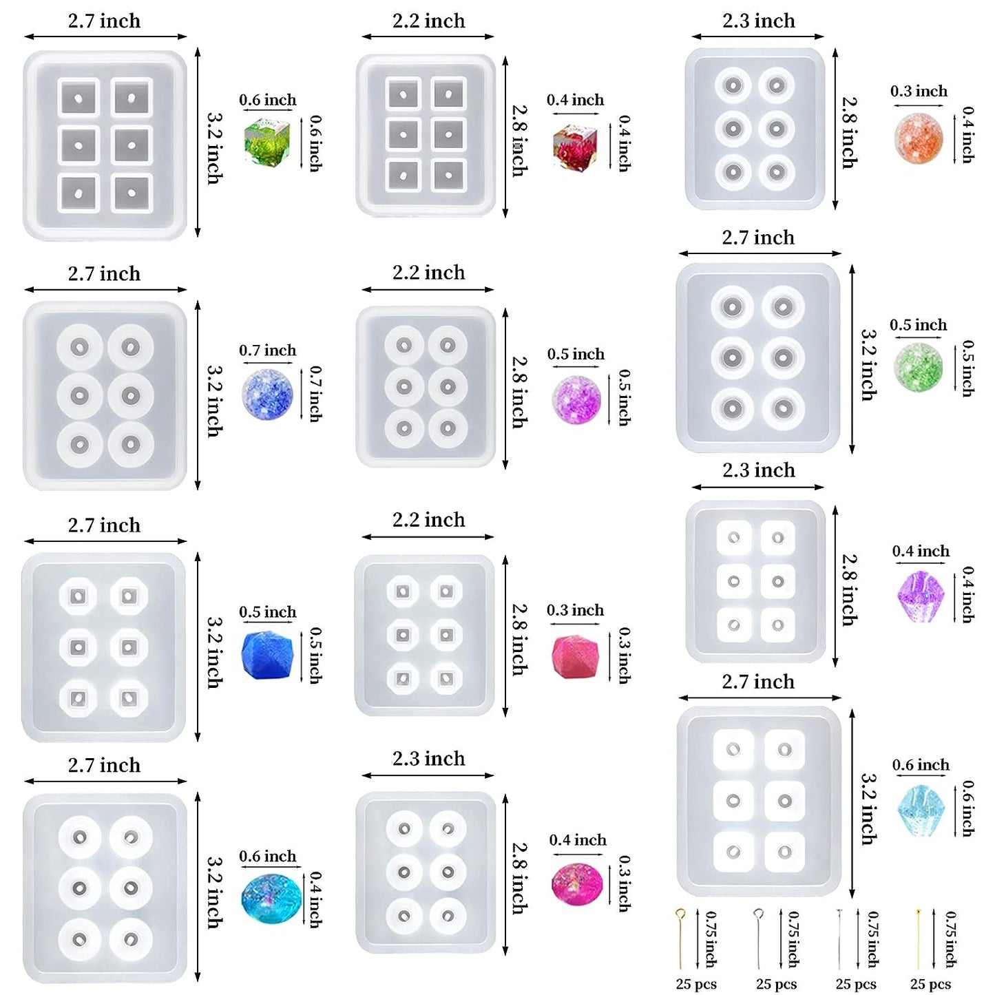 Beads Mold - Set of 12
