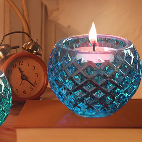 Checked Candle Holder Mold