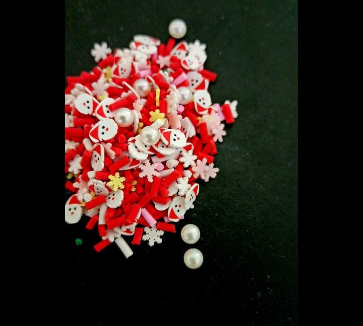 Christmas Stars & Santa Colored Clay Sprinkles 20g Bestow Charms