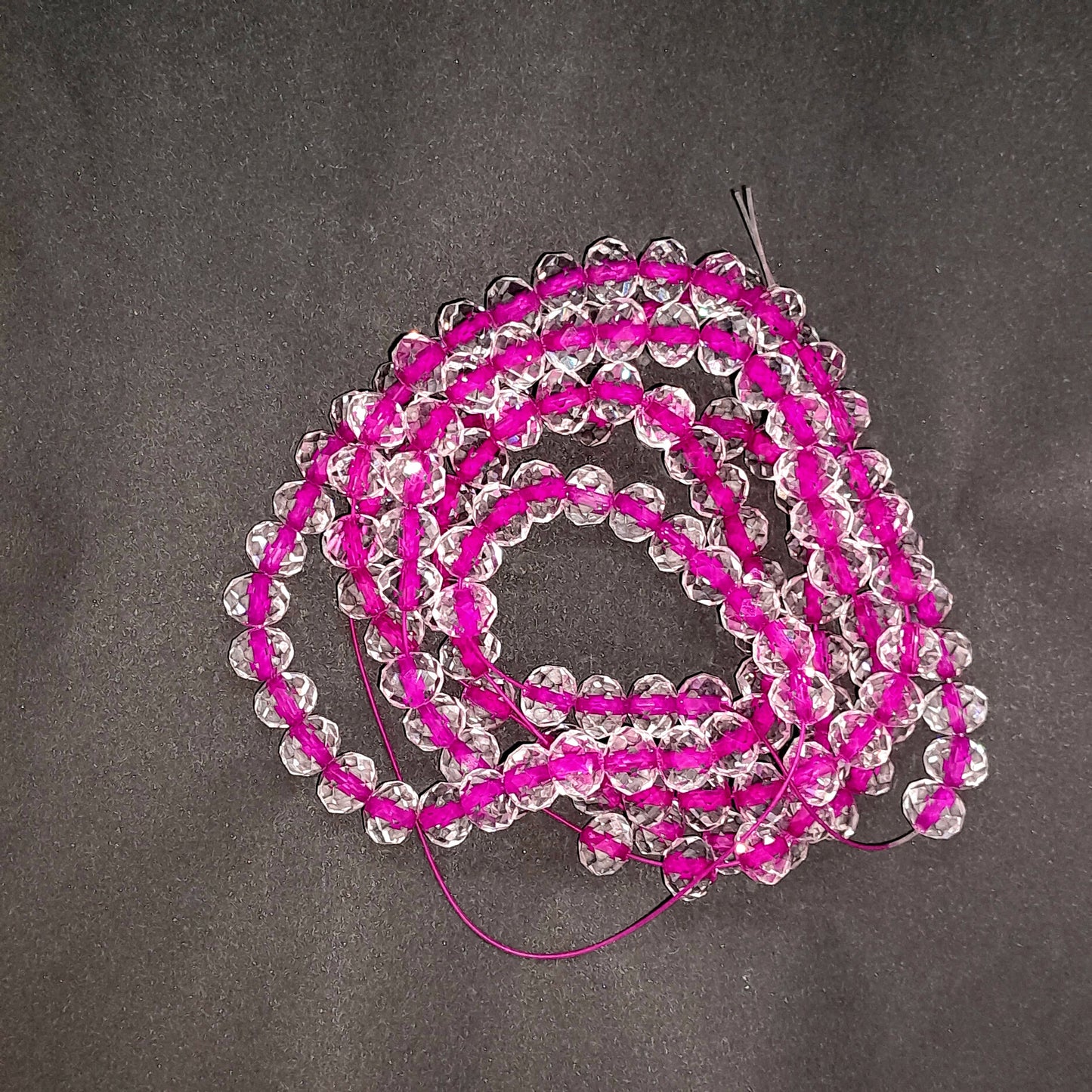 Clear Beads with Colored Centre