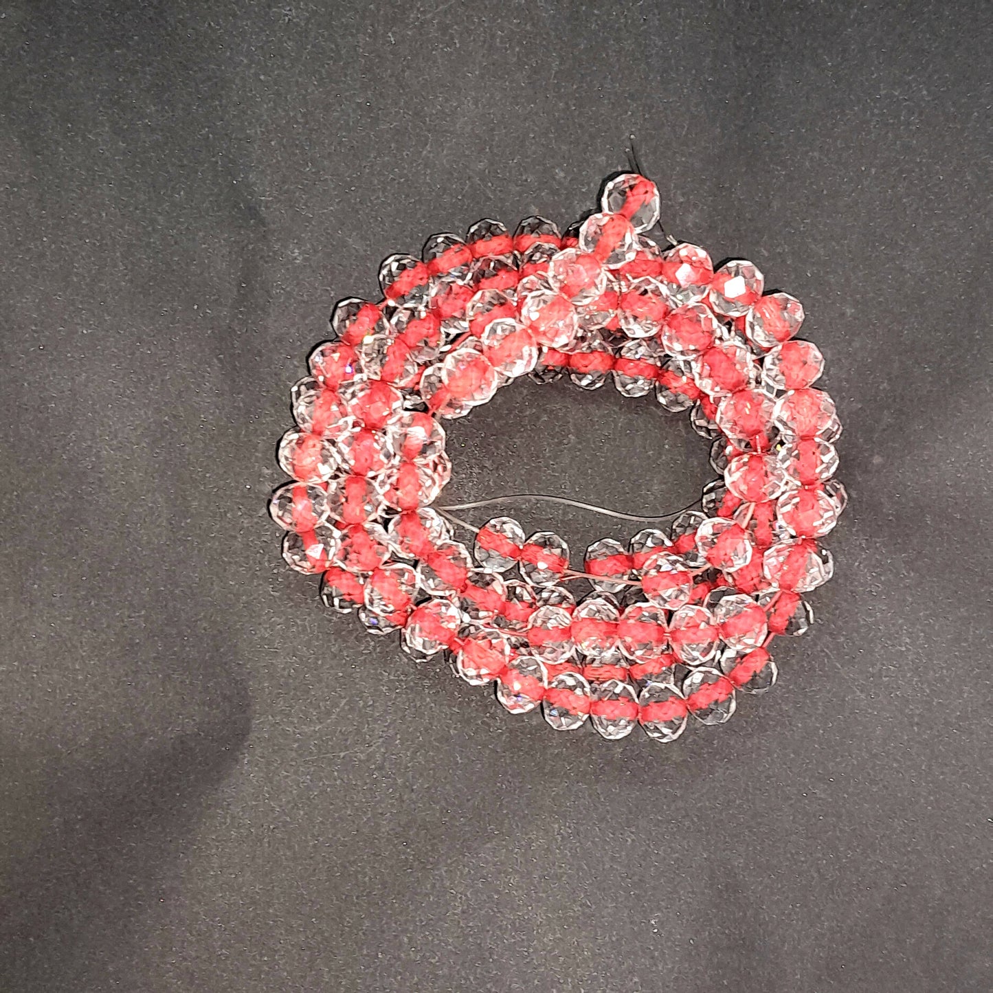 Clear Beads with Colored Centre