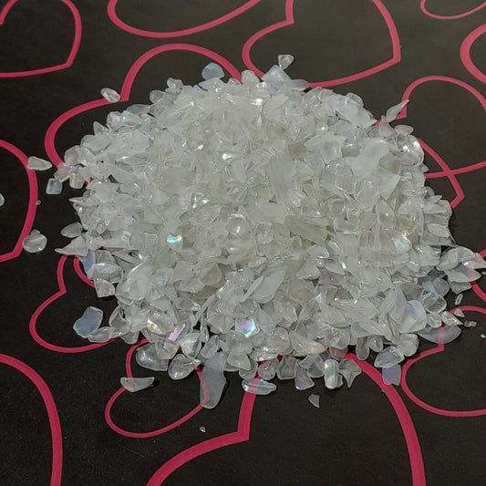 Clear Holographic Glass Chips - 100g