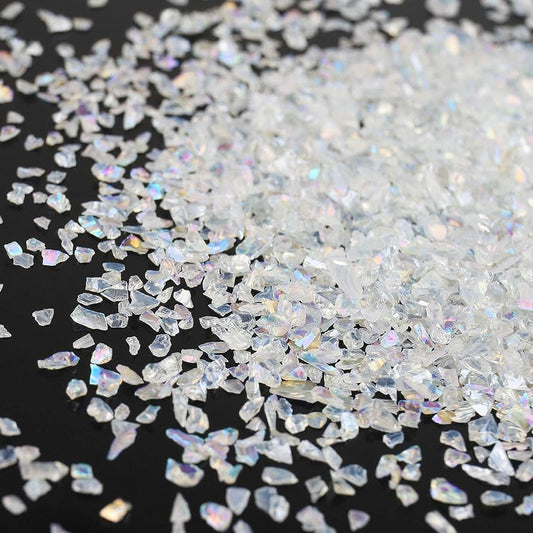 Clear Holographic Glass Chips - 10g