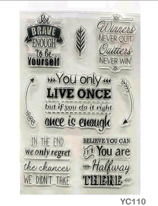Clear Stamp - Quotes