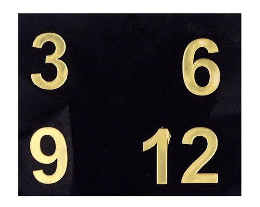 Clock Acrylic Number 3,6,9 and 12 - Gold