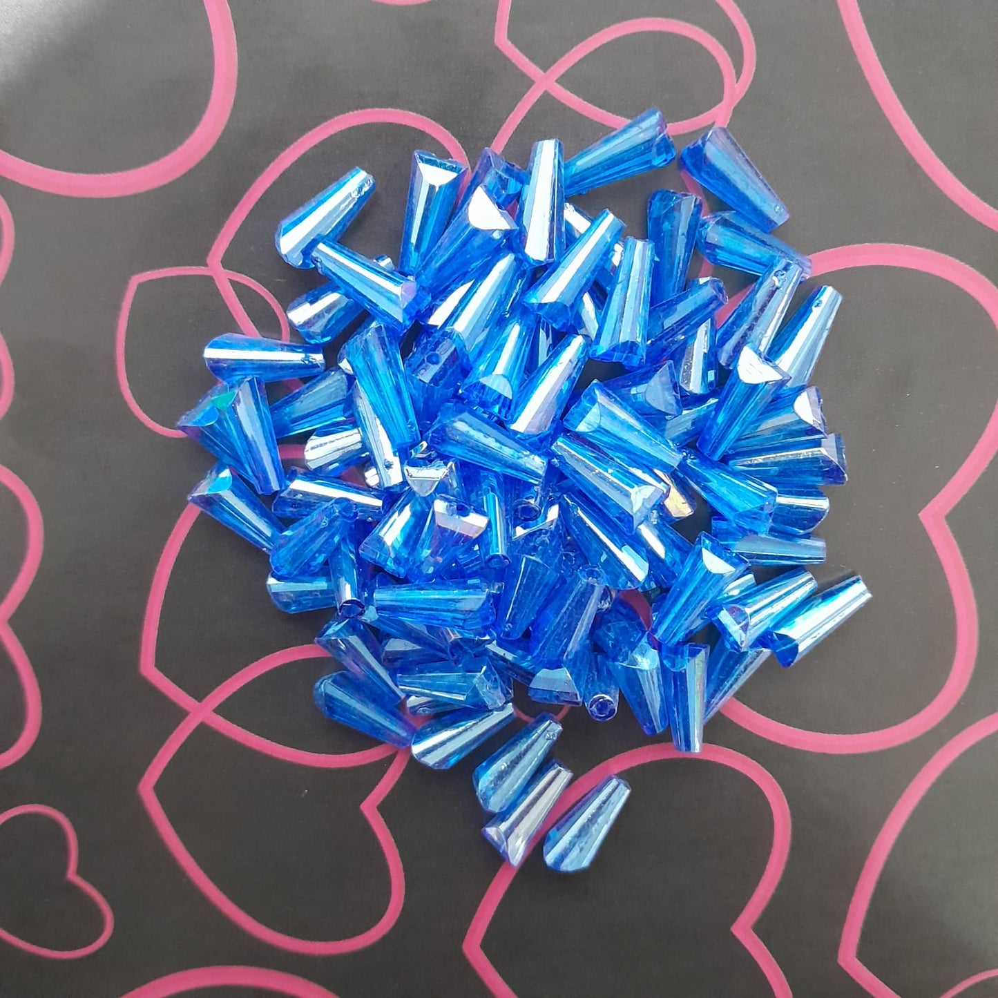 Crystal Cone Tube Beads