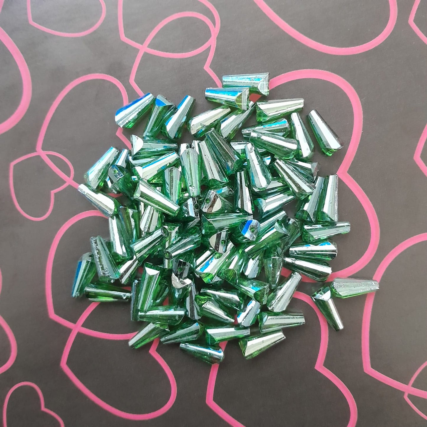 Crystal Cone Tube Beads