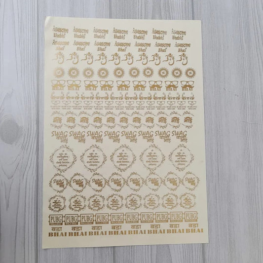 Cut and Add Metallic Print Stickers Bestow Charms