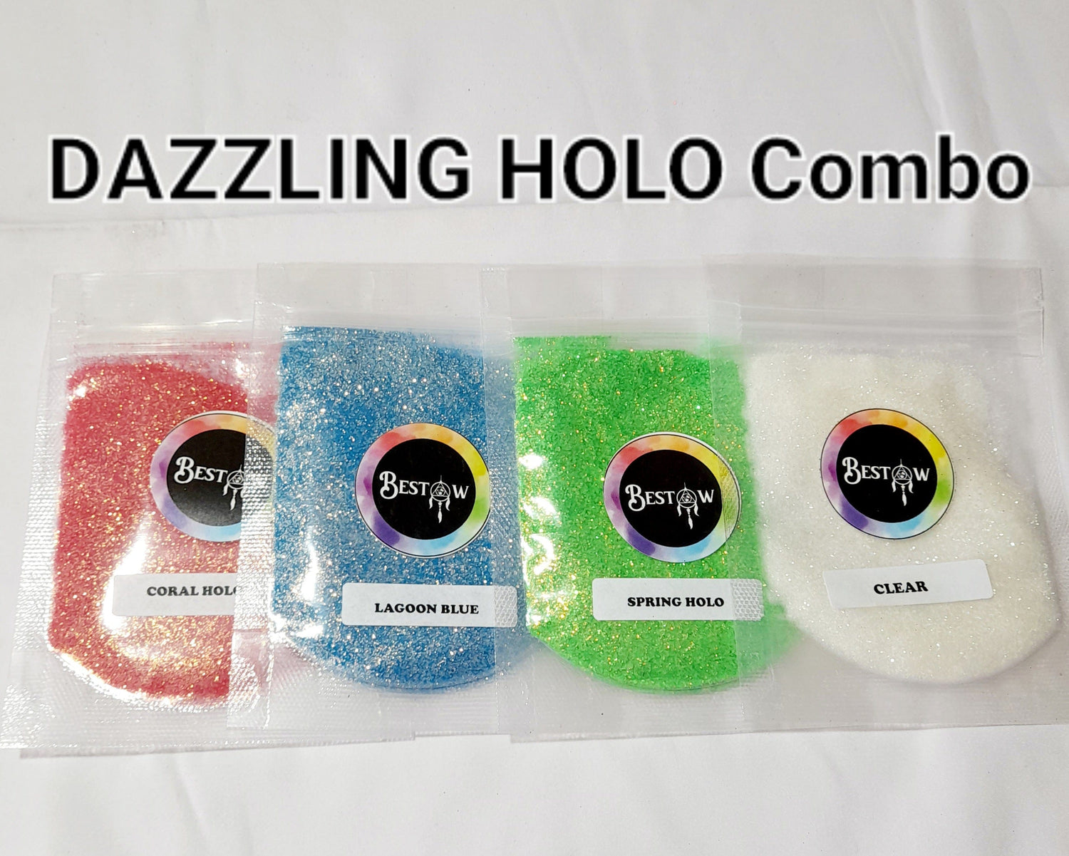 Dazzling Holo Glitters | Glitter Combo 20gms Each Bestow Charms