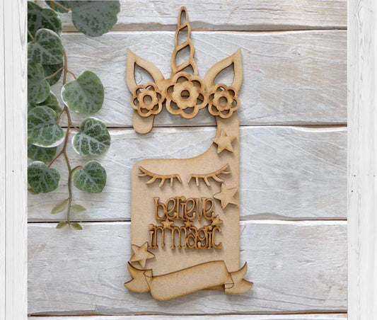 Door Hanging - Unicorn  Theme