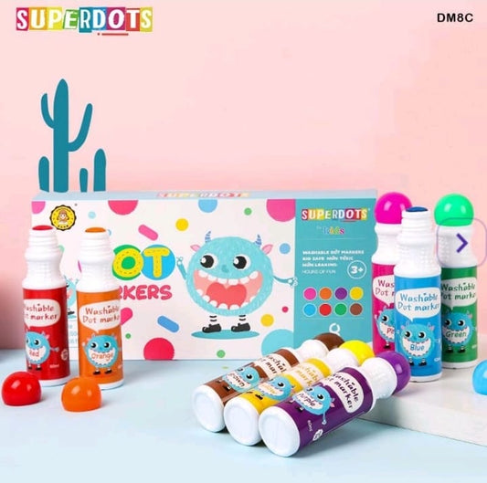 Dot Markers - 8 Colors - 60ml each