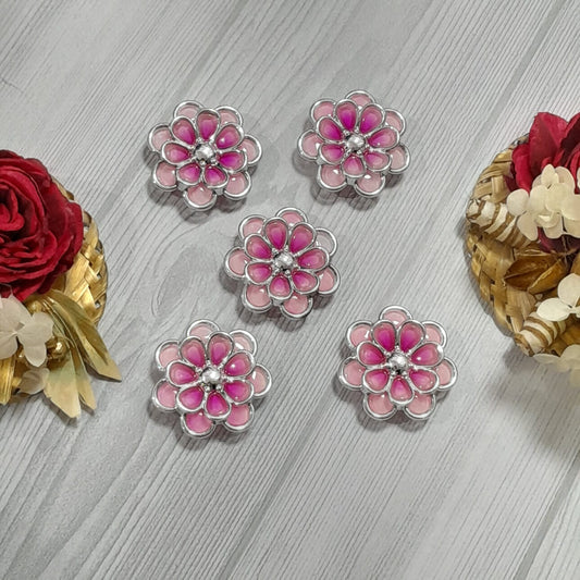 Double Layer Acrylic Flowers - Set of 5