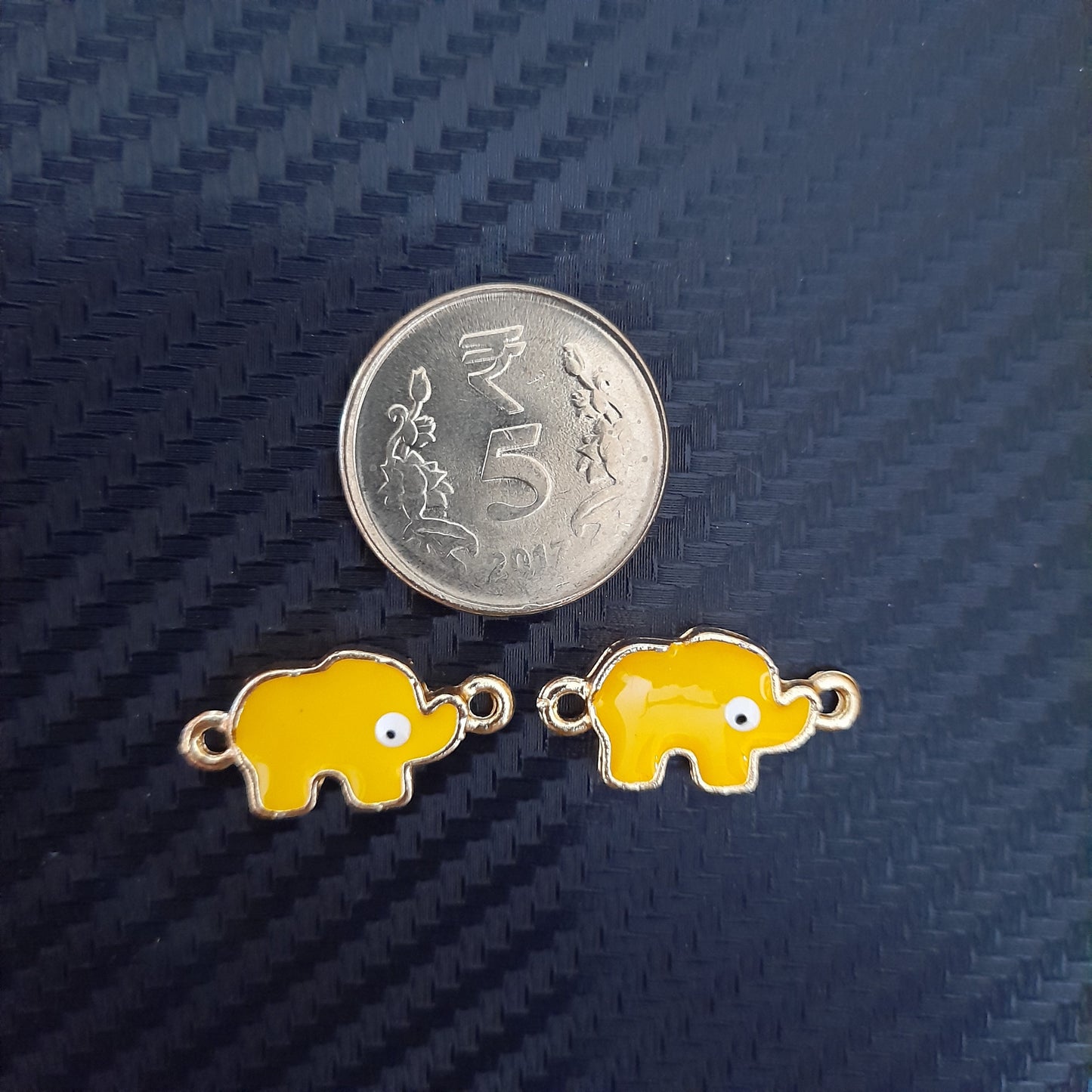 Elephants Mixed Colourful Metal Charms - Set Of 2 Bestow Charms