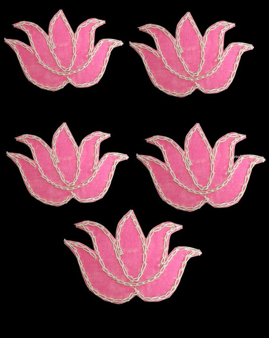 Embroidery lotus - set of 10
