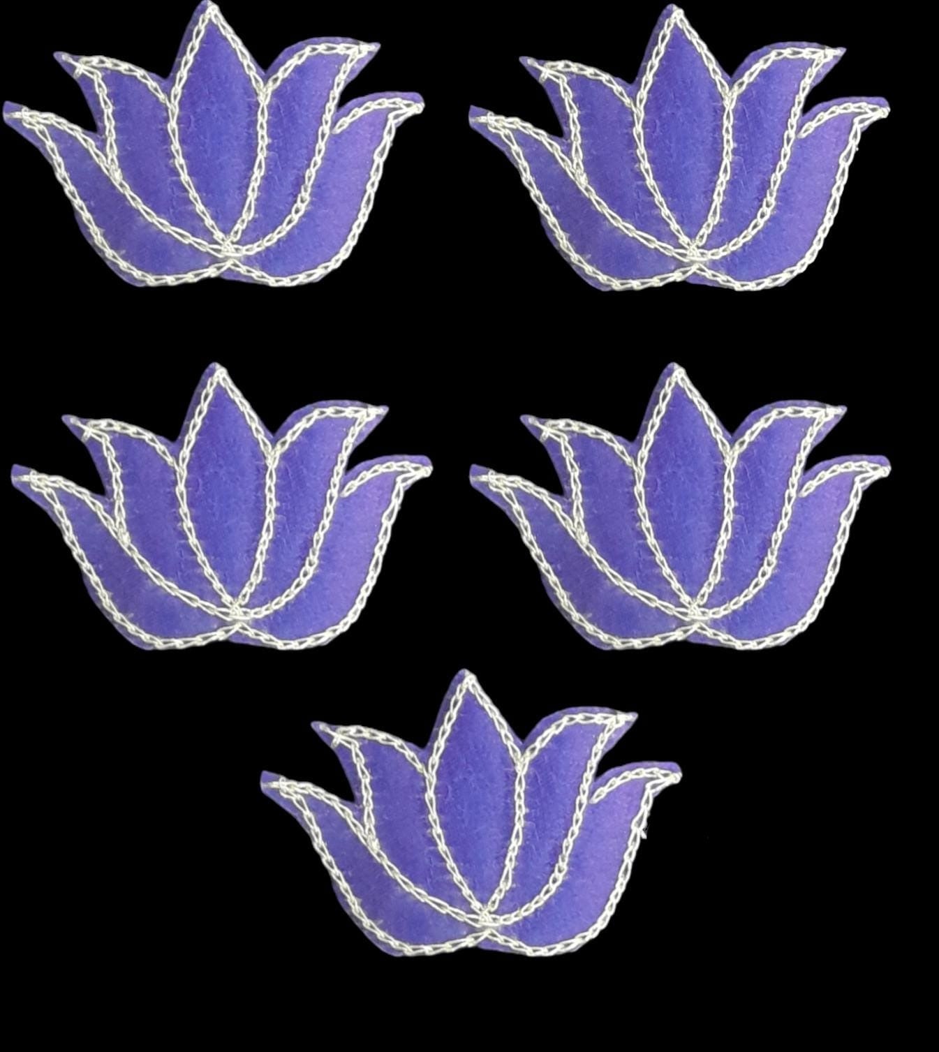 Embroidery lotus - set of 10
