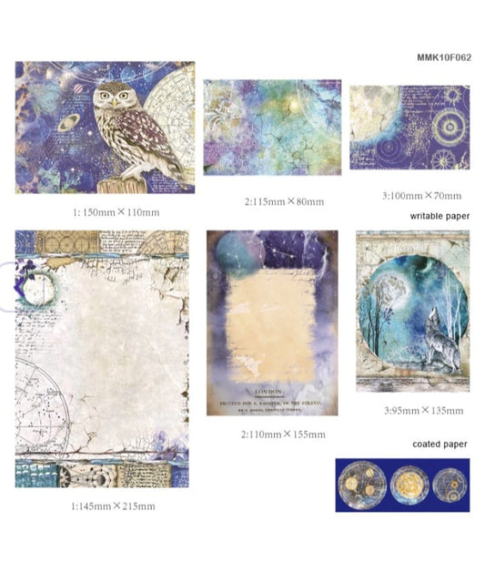 Envelope letter paper set - azure universe