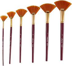 Fan Artist Brushes - Set of 6