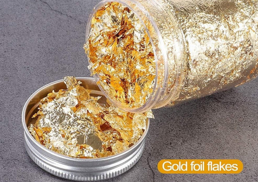 Gliding Flakes Bottles -   Gold