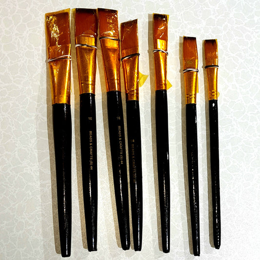 Flat Artist Brushes - Set of 7