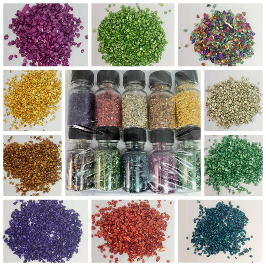 Glass Chips - 20g each - Set of 10