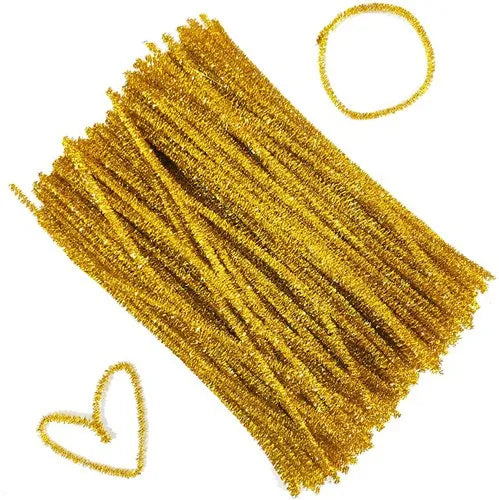 Glittered Pipe Cleaner - Gold