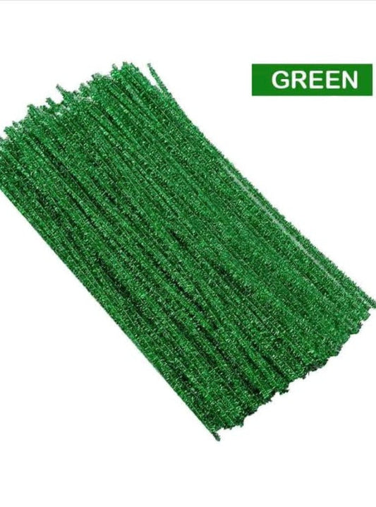 Glittered Pipe Cleaner - Green