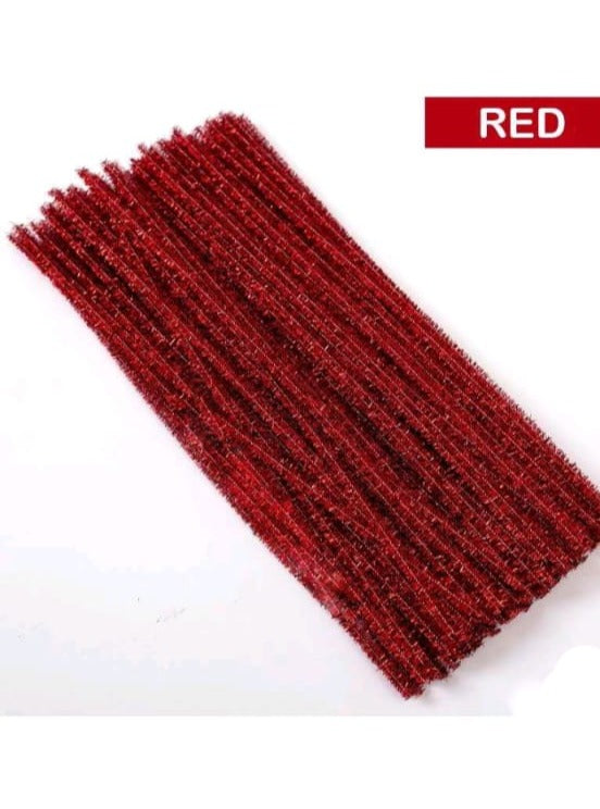 Glittered Pipe Cleaner - Red