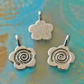 Glue on Pendant Bails - silver - Set of 2
