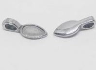 Glue on Pendant Bails - silver - Set of 2