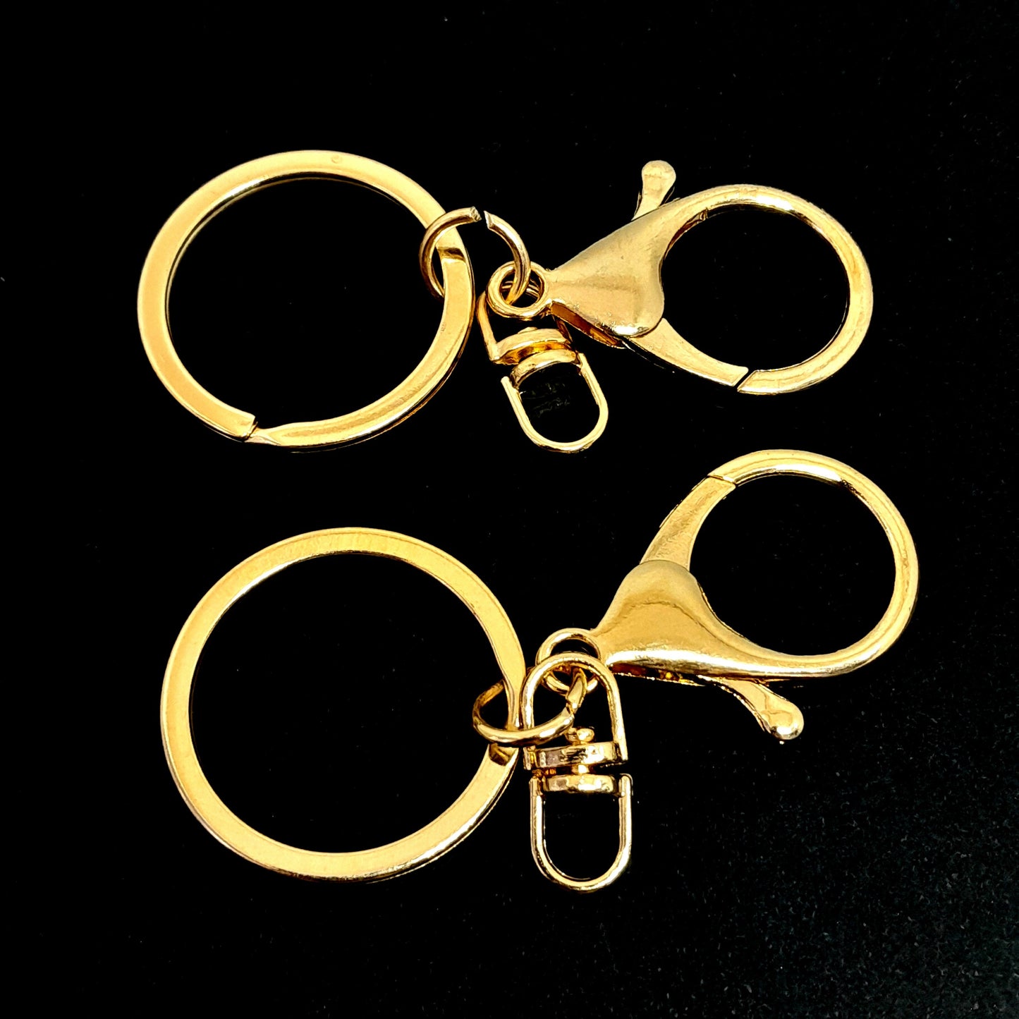 Gold Keychain with hook - Set of 2