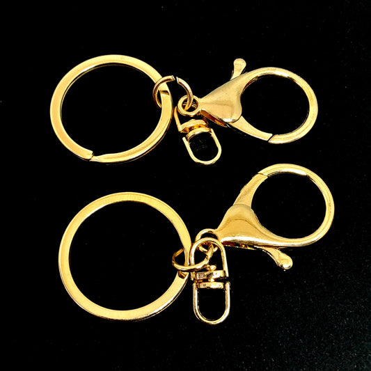 Gold Keychain with hook - Set of 2